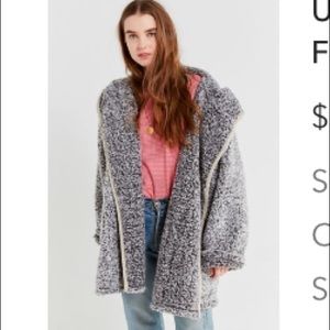 UO shaila oversized fuzzy jacket